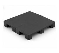 VEVOR Palettes en Plastique Lot de 2, Palettes de Sol avec Pieds de Support, Résistantes à l'Humidité, Capacité de Charge jusqu'à 1000 kg, pour Sous-Sol, Supermarché et Entrepôt, 1000x500x136 mm, Noir