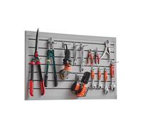 Paroi à outils VEVOR 1225x645x20 mm, paroi à lamelles en PVC pour garage, 136 kg par panneau, convient pour le stockage et la présentation