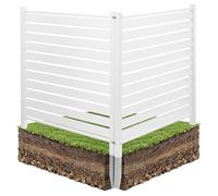 VEVOR Panneau Brise Vue Extérieur 122x122 cm Clôture de Jardin à Persiennes Kit 2 Panneaux de Confidentialité avec Piquets Métalliques, Accessoires pour Sols Souples, Cacher Climatiseurs, Poubelles