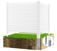 VEVOR Panneau Brise Vue Extérieur 122x122 cm Clôture de Jardin à Persiennes Kit 2 Panneaux de Confidentialité avec Piquets Métalliques, Accessoires pour Sols Souples, Cacher Climatiseurs, Poubelles