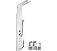 VEVOR Panneau de douche 5 en 1, panneau de mélange en acier inoxydable, colonne, montage mural, système complet de chute d'eau, unité, jets de massage, cascade, tour de douche de salle de bains (blanc