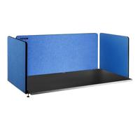 VEVOR Panneau de Séparation pour Bureau 3 Panneaux Bleu Marine Séparateur de Bureau Acoustique 152x61x61 cm Panneau Frontal Acoustique Épaisseur Bureau 10-35 mm Écran de Séparation Espace Privé École