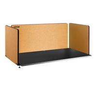 VEVOR Panneau de Séparation pour Bureau 3 Panneaux Jaune Séparateur de Bureau Acoustique 152 x 61 x 61 cm Panneau Frontal Acoustique Épaisseur de Bureau 10-35 mm Écran de Séparation Espace Privé École