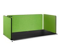 VEVOR Panneau de Séparation pour Bureau 3 Panneaux Verts Séparateur de Bureau Acoustique 152x61x61 cm Panneau Frontal Acoustique Épaisseur de Bureau 10-35 mm Écran de Séparation Espace Privé École