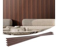 VEVOR Panneau Mural Lattes, 2450x166 mm, Panneaux Acoustiques WPC pour Mur et Plafond, Lot de 8, Effet Faux Bois, Réduction du Bruit, pour Décoration Intérieur Moderne Élégante, Couleur Teck Foncé