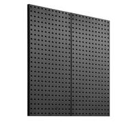 VEVOR Panneau Perforé Mural 609,6x304,8 mm Organiseur Garage en Métal Robuste avec 2 Panneaux Perforés, Kit Rangement d'Outils pour Bureau, Salle d'Artisanat, Cuisine, Maison, Entrepôt, Magasin, Noir