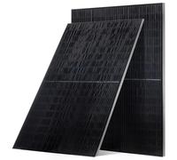 VEVOR Panneau Solaire Monocristallin 400 W Panneau Photovoltaïque 2 PCS Haut Rendement 23 % pour Hors Réseau Toit Plat Voiture Bateau Camping-car, avec Sortie MC4 Stable, Cadre Aluminium, Étanche IP65