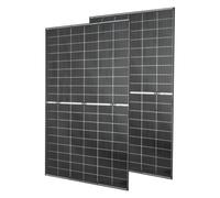 VEVOR Panneau Solaire Monocristallin 400 W x 2 Panneau Photovoltaïque Bifacial pour Hors Réseau Toit Plat Voiture Bateau Camping-car, Haut Rendement 24 %, IP65, avec Sortie MC4, Cadre en Aluminium