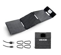 VEVOR Panneau Solaire Portable 30 W Chargeur Solaire Pliable Monocristallin Type N 16BB pour Camping, Randonnée, Téléphones, Tablettes, Haut Rendement 24%, avec Ports USB-A, USB-A (QC3.0) et Type-C
