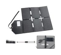 VEVOR Panneau Solaire Portable 60 W Chargeur Solaire Pliable Monocristallin Type N 16BB pour Stations d'Alimentation, Camping, Randonnée, Haut Rendement 24 %, avec Sortie MC4, Ports USB-C, USB-A et CC