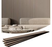 VEVOR Panneaux acoustiques, 2400 x 200 x 21 mm, Panneaux muraux acoustiques, panneaux muraux en bois MDF accentués Panneau acoustique Panneaux muraux en bois synthétique pour la réduction du bruit, lo
