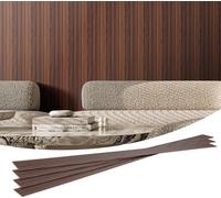 VEVOR Panneaux acoustiques en lamelles de bois, 8 pièces, 243,8 x 15,2 cm, Panneaux muraux d'accentuation en bois WPC pour murs intérieurs modernes, panneaux muraux imitation bois