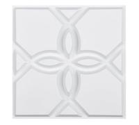VEVOR Panneaux Muraux 3D, Lot de 33, Panneau Mural Décoratif PVC Moderne Minimaliste, 30x30 cm, Couverture 2,97 m², Déco Intérieure pour Plafond, Chambre, Salon, Salle de Jeux, Blanc Mat Motif Floral