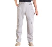 VEVOR Pantalon Ignifuge Cargo Homme Coton Résistant Multi-poches Taille L Gris