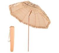 VEVOR Parasol Hawaïen 243,8cm Inclinable 8 Baleines Métalliques Pour Plage Terrasse Jardin