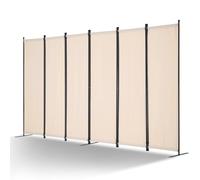 VEVOR Paravent 6 panneaux – Cloison autoportante pliable 311 x 180,5 cm – Beige