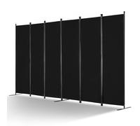 VEVOR Paravent Multifonctionnel à 6 Panneaux, Cloison de Séparation Autoportant 311 x 180,5 cm, Séparateur de Pièces Intérieur Pliable, Brise-vue pour Confidentialité, Bureau, Chambre, Salon, Noir