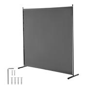 VEVOR Paravent Multifonctionnel à Panneau Unique, Cloison de Séparation Autoportant 181x181,5 cm, Séparateur de Pièces Intérieur, Brise-vue pour Confidentialité, Bureau, Chambre à Coucher, Gris