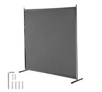 VEVOR Paravent Multifonctionnel à Panneau Unique, Cloison de Séparation Autoportant 181x181,5 cm, Séparateur de Pièces Intérieur, Brise-Vue pour Confidentialité, Bureau, Chambre à Coucher, Gris