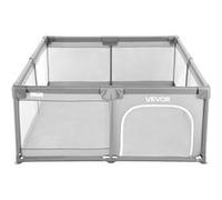 VEVOR Parc Bébé 200x178,5cm Avec 50 Balles Océaniques Sac de Voyage Porte Zippée Gris