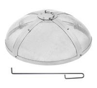 VEVOR Pare-étincelles pour Brasero Extérieur Rond 686 mm Couvercle Grille de Protection Contre Étincelles de Feu en Acier Inox Écran Pare-feu Ouverture Facile avec Accessoires pour Foyer, Patio, Cour