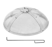 VEVOR Pare-étincelles pour Brasero Extérieur Rond 686 mm Couvercle Grille de Protection Contre Étincelles de Feu en Acier Inox Écran Pare-feu Ouverture Facile avec Accessoires pour Foyer, Patio, Cour
