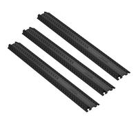 VEVOR Passe Câble Sol Lot de 3 Cache Câbles Capacité de Charge 907 kg Rampe de Protection Fils Électriques Robuste 100x13x2 cm Canal 4x1,3 cm pour Maison, Intérieur, Extérieur, Bureau, Entrepôt, École