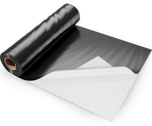 VEVOR PE membrane de construction 3,05 x 30,48 m, film plastique de 0,35 mm d'épaisseur, bâche de peintre comme barrière contre l'humidité, noir et blanc, double face, utilisation polyvalente