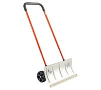 VEVOR Pelle à Neige sur Roues, 61 cm, Poussoir à Neige avec Lame Bidirectionnelle, Manche Réglable 90°, Pelle de Déneigement Métallique, Pousse-Neige Portable pour Nettoyage, Entrée, Allée, Chaussée