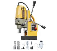 VEVOR Perceuse magnétique 1200 W – Force 12500 N, vitesse variable, Ø alésage 40 mm, 2 forets, jaune