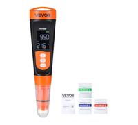VEVOR pH Mètre Numérique 0-14 pH, Kit de Testeur pH Portable, Sonde Étanche IP68 avec Étalonnage Automatique à 3 Points, pour Hydroponie, Aquarium, Eau Potable, avec Poudre d'Étalonnage et Écran VA