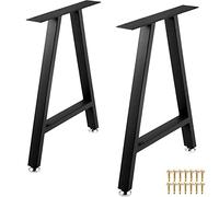 VEVOR Pieds de table 2 pieds de table pour meubles 71,1 x 45 cm Pieds de bureau en acier Pieds de table industriels Charge 800 livres Pieds de table pour salle à manger Épaisseur 2 mm Pieds pour table