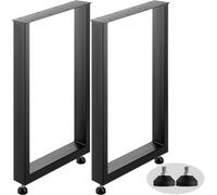 VEVOR Pieds de Table en Métal 2PCS Pied de Table Basse et Table à Manger Industriel de Charge Maximal 1000 kg de Pieds en Forme Carrée pour Maison, Salle à Manger, Cafétéria, Bar, 600x720 mm