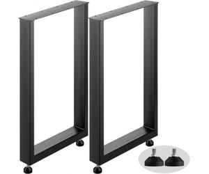 VEVOR Pieds de Table en Métal 2PCS Pied de Table Basse et Table à Manger Industriel de Charge Maximal 1000 kg de Pieds en Forme Carrée pour Maison, Salle à Manger, Cafétéria, Bar, 600x720 mm