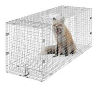 VEVOR Piège pour Animaux Vivants 1067x406x457 mm Cage Trappe Chat Pliable Fil de Fer Galvanisé Sans Cruauté avec Poignée Piège pour Tatous, Chats Errants, Écureuils, Ratons Laveurs, Marmottes, Renards