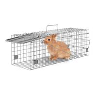 VEVOR Piège pour Animaux Vivants 610x203x203 mm Cage Trappe Chat Pliable Fil de Fer Galvanisé Sans Cruauté avec Poignée Piège pour Lapins, Chats Errants, Écureuils, Ratons Laveurs, Marmottes, Opossum