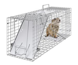 VEVOR Piège pour Animaux Vivants 785x254x305 mm Cage Trappe Chat Pliable Fil de Fer Galvanisé Sans Cruauté avec Poignée Piège pour Lapins, Chats Errants, Écureuils, Ratons Laveurs, Marmottes, Opossum