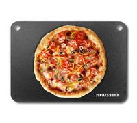 VEVOR Pierre à Pizza 508 x 355 x 10 mm Plaque à Pizza pour Four Pré-assaisonnée en Acier au Carbone Plat à Pizza Croustillante Rectangulaire pour Pizza Fraîche ou Surgelée/Pain/Steak/Légumes Barbecue