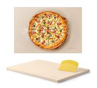 VEVOR Pierre à pizza rectangulaire en cordiérite de 50,8x35,5 cm, pierre de cuisson extra large avec grattoir en PP, résistante à la chaleur de 1,7 cm d'épaisseur, pour four, cuisson du pain, barbecue
