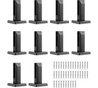 VEVOR Pince à verre, 10 pièces carrées pour verre trempé 0,31"-0,47", pince de montage pour verre en acier inoxydable 304, support d'étagère en verre de 0,12" d'épaisseur pour balcon, jardin, terrasse