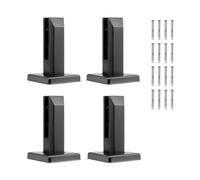 VEVOR Pinces à verre carrées pour garde-corps en verre trempé de 8 à 12 mm, 4 pcs, pince de montage de verre en acier inoxydable 304, épaisseur de 3 mm pour balcon, jardin, piscine, escalier, noir