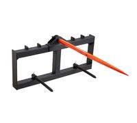 Dents de chargeur frontal VEVOR Capacité de charge 725kg Dents pour balles Fourche de transport de balles avec une broche & deux broches de stabilisation Dents pour charges lourdes compatibles avec le