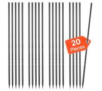 VEVOR Piquets d'Armature 61 cm Piquets d'Ancrage au Sol Droits Robustes en Acier Galvanisé, Lot de 20, Ancres de Sol, Diamètre 12 mm, avec Pointe Biseautée, pour Jardin, Clôtures, Tentes de Camping