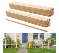 VEVOR Piquets de clôture en bois Lot de 50 – 19,05×19,05×914,4 mm – Pointe acérée, anti-érosion