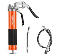 VEVOR Pistolet à Graisse Manuel 551 bar Pistolet Graisseur à Poignée Capacité 0,4 L pour Machines Automobiles Agricoles Industrielles, Tuyau Flexible 45,7 mm Tube d'Extension Rigide et 1 Buse Pointue