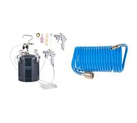 VEVOR Pistolet à Peinture avec Réservoir 10 L Pot de Pression de Peinture Entrée d’Air 6,4 mm & Tuyau en spirale par Güde - 5 m