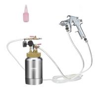 VEVOR Pistolet à Peinture avec Réservoir Portable 2 L Pot de Pression de Peinture Entrée d’Air 6,4 mm Sortie 9,5 mm Pulvérisateur de Peinture Buse 1,8 mm Pression Max 45 PSI pour Décoration Intérieure