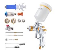 VEVOR Pistolet Pulvérisateur à Peinture Pneumatique HVLP par Gravité, 600 ml, avec 3 Buses 1,3 mm 1,4 mm 1,7 mm, Pistolet Professionnel à Peinture Automobile à Air Comprimé, pour Meubles et Voitures