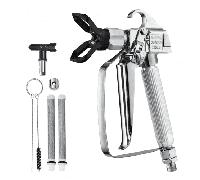VEVOR Pistolet pulvérisateur de peinture sans air, haute pression 248 bar, avec embout 517, kit à joint pivotant, avec filtres, aiguille de nettoyage et brosse, pour machine de pulvérisation sans air