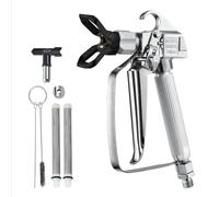 VEVOR Pistolet pulvérisateur de peinture sans air, haute pression 248 bar, avec embout 517, kit à joint pivotant, avec filtres, aiguille de nettoyage et brosse, pour machine de pulvérisation sans air